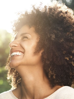 woman smiling